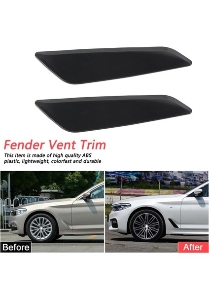 Bmw 5 Serisi G30 2018-2022 Çamurluk Yan Hava Menfezi Çıkış Kapağı Trim Dekoratif Sticker Araba Aksesuarları, Mat Siyah (Yurt Dışından) indirimleri