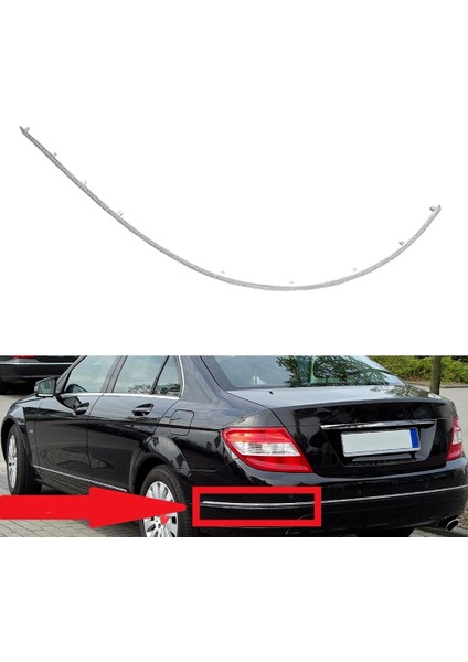 A2078852121 Mercedes C207 E200 E220 E250 E350 Için Sol Arka Tampon Dekoratif Trim Şerit (Yurt Dışından)