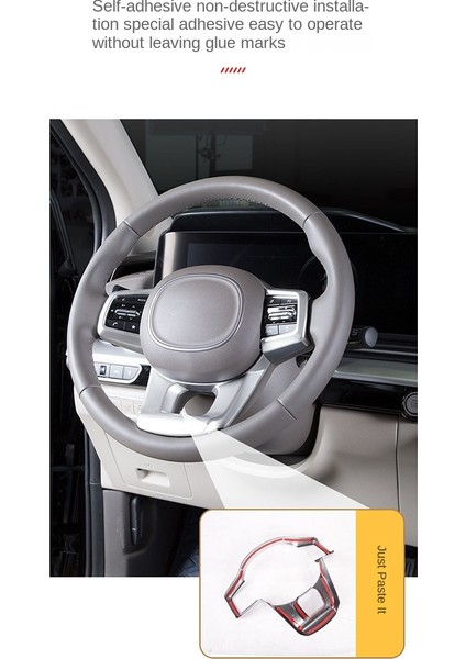 Araba Direksiyon Paneli Krom Çerçeve Trim Ekleme Kia Carnival Ka4 2020 2021 2022 Karbon Fiber (Yurt Dışından) modelleri