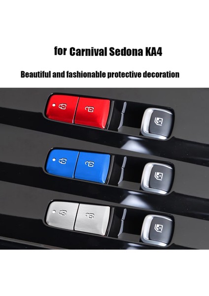 22 Adet Araba Merkezi Kontrol Başlatma Vites Koltuğu Düğmesi Sticker Kapak Döşeme Kıa Carnival 4 Ka4 2020 2021 2022 Gümüş (Yurt Dışından)