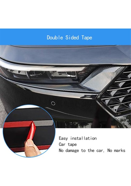 Honda Accord 2023 2024 Için 11TH Araba Far Başkanı Işık Lambası Kaş Kapağı Kalıplama Trim Aksesuarla (Abs Karbon Fiber) (Yurt Dışından) modelleri