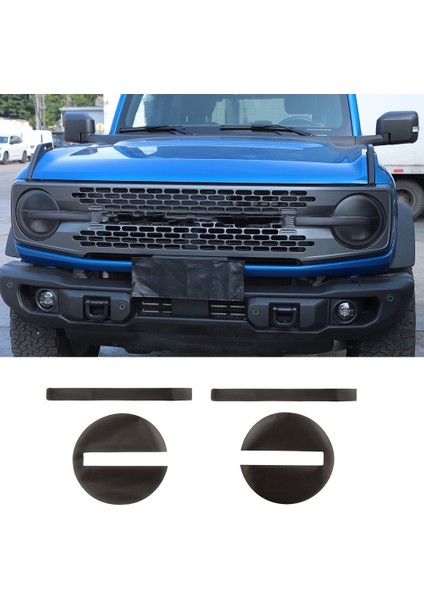 Araba Ön Far Koruyucu Film Dekorasyon Çıkartmaları Füme Pvc Ford Bronco 2021 2022 2023 Aksesuarları (Yurt Dışından)