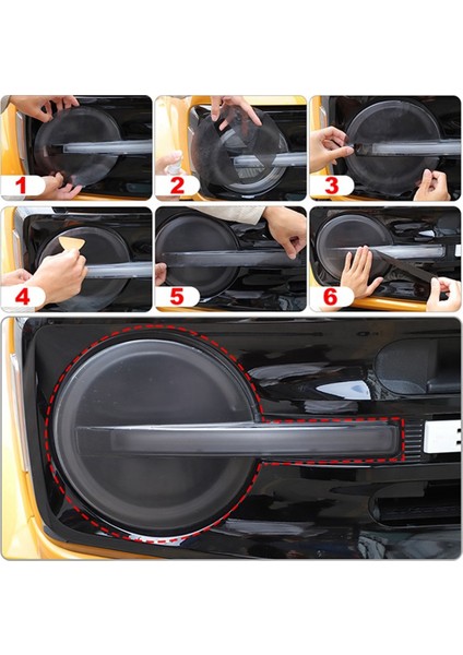 Araba Ön Far Koruyucu Film Dekorasyon Çıkartmaları Füme Pvc Ford Bronco 2021 2022 2023 Aksesuarları (Yurt Dışından)