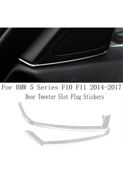 2 Adet Kapı Tweeter Yuvası Fiş Çıkartmalar Bmw 5 Serisi Için F10 F11 2014-2017 Abs Krom Kapı Hoparlör Çerçevesi (Yurt Dışından)
