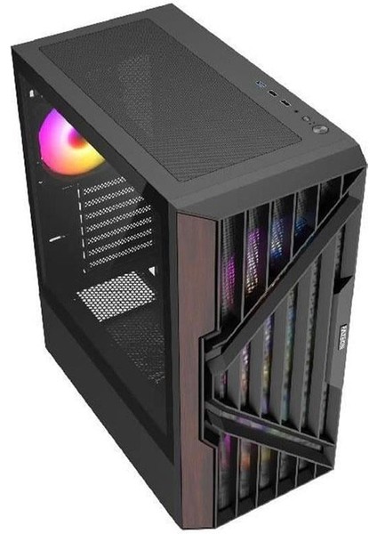 F9 650W 80PLUS Bronze Mesh 4X120MM Rgb Fanlı E-Atx Bilgisayar Kasası