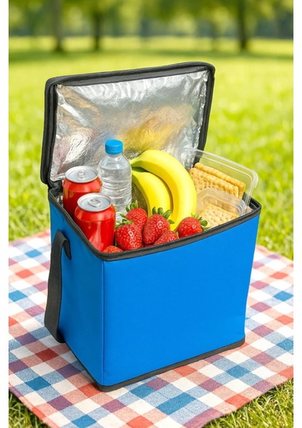 5 Lt. Lacivert Piknik Çantası Buzluk Soğutucu Termos Çanta - Termal Yalıtımlı Yemek Taşıma Çantası fiyatları