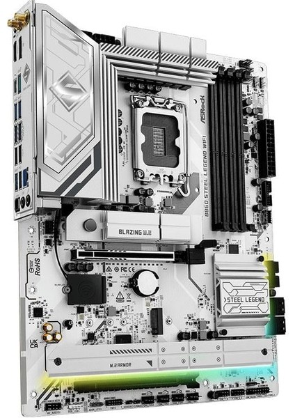 B860 Steel Legend Wıfı Intel B860 Soket 1851 Ddr5 8666MHZ (Oc) M.2 Anakart