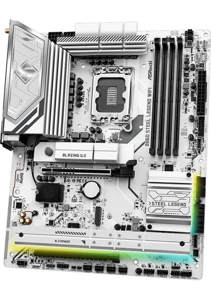 B860 Steel Legend Wıfı Intel B860 Soket 1851 Ddr5 8666MHZ (Oc) M.2 Anakart