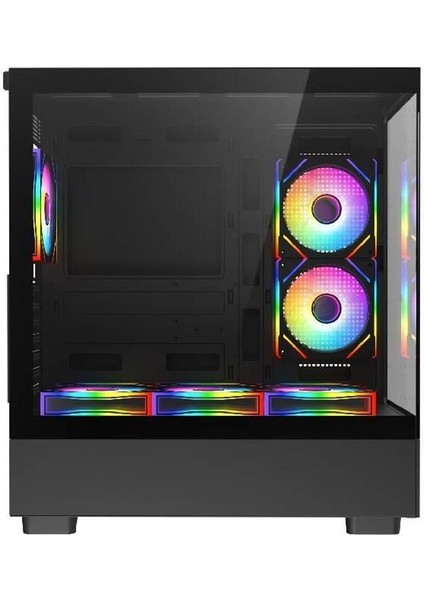 F2 650W 80PLUS Bronze Mesh 6X120MM Argb Fanlı Atx Bilgisayar Kasası