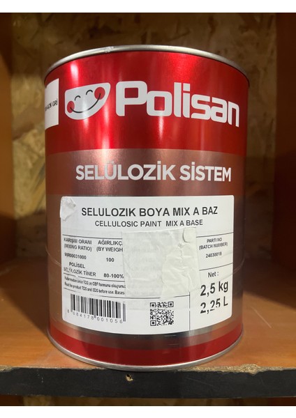 Açık Gri Selülozik Boya 2.25 Litre 2.5 kg