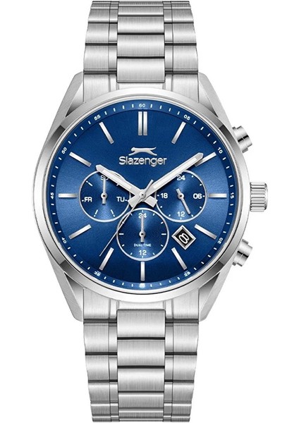 SL.09.2493.2.06 Quartz Çelik Gri Mavi Kadran 42 mm Erkek Kol Saati