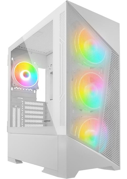 Inspirer Mesh Beyaz 4X120MM Argb Fanlı 650W 80Plus Midt- Atx Gaming Oyuncu Kasası