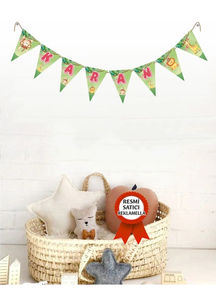 Model 7 Safari Temalı Kişiye Özel Isimli Yazılı Banner Doğum Günü Süsü Flama Bayrakları fiyatları