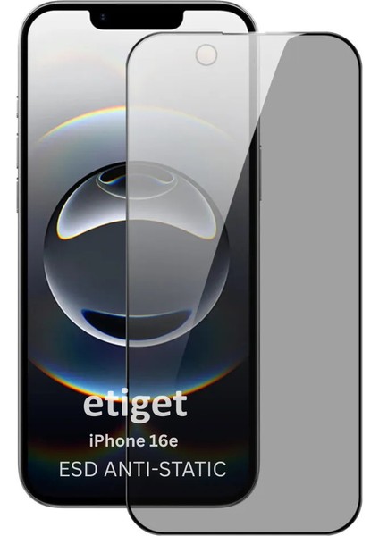 iPhone 16e ”ESD ANTI-STATIC” Gizli Hayalet Cam Ekran Koruyucu