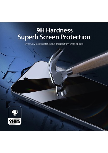 iPhone 16e ”ESD ANTI-STATIC” Gizli Hayalet Cam Ekran Koruyucu
