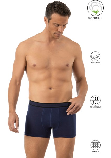 Özkan 11226 Erkek %95 Pamuklu Likralı Süprem Kumaş Esnek Rahat Boxer Şort