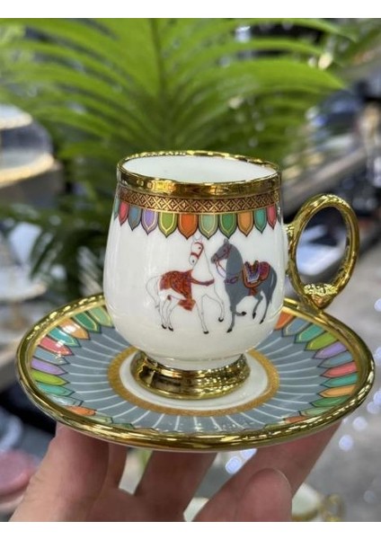 Wilshire Gri 6'lı Kahve Fincan Takımı SHP-07188