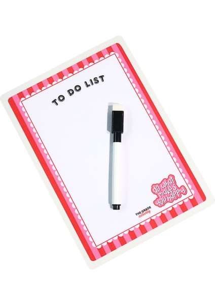 Yaz Sil Çizgili Desen To Do List Manyetik Buzdolabı Planlayıcı Magnetli Planlayıcı Buzdolabı Notluk
