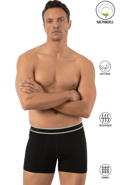 Özkan 11226 Erkek %95 Pamuklu Likralı Süprem Kumaş Esnek Rahat Boxer Şort