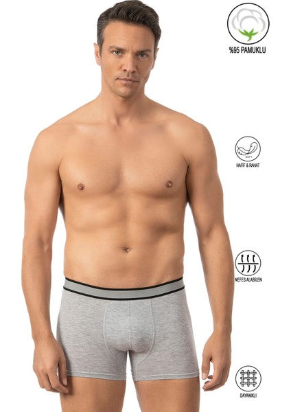 Özkan 11226 Erkek %95 Pamuklu Likralı Süprem Kumaş Esnek Rahat Boxer Şort