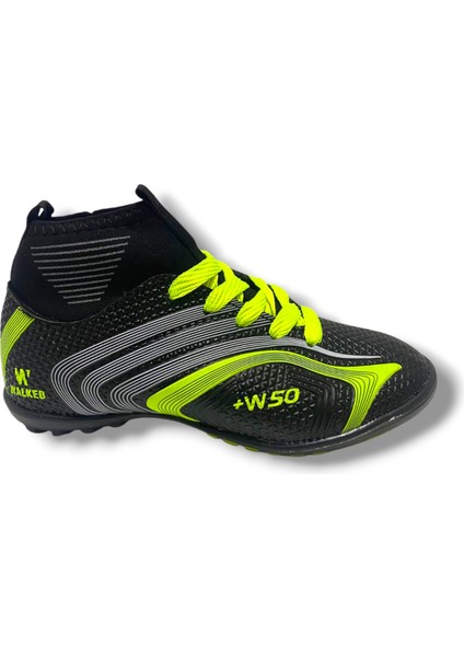 435-25 Çocuk Çoraplı Halı Saha Krampon Siyah Sarı 31-35 fiyatları