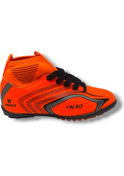 435-25 Çocuk Çoraplı Halı Saha Krampon Turuncu Siyah 31-35 fiyatları