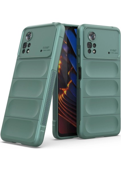 Xiaomi Poco X4 Pro 5g Kılıf Optimum Silikon - Koyu Yeşil Ynsmr