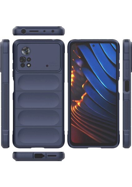 Xiaomi Poco X4 Pro 5g Kılıf Optimum Silikon - Lacivert Ynsmr