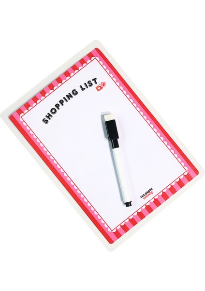 Yaz Sil Çizgili Shopping List List Manyetik Buzdolabı Planlayıcı Magnet Notluk Buzdolabı Notluk fiyatları