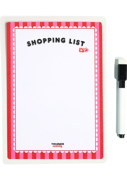 Yaz Sil Çizgili Shopping List List Manyetik Buzdolabı Planlayıcı Magnet Notluk Buzdolabı Notluk fırsatları