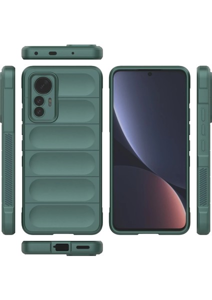 Xiaomi Mi 12 Lite Kılıf Optimum Silikon - Koyu Yeşil Ynsmr