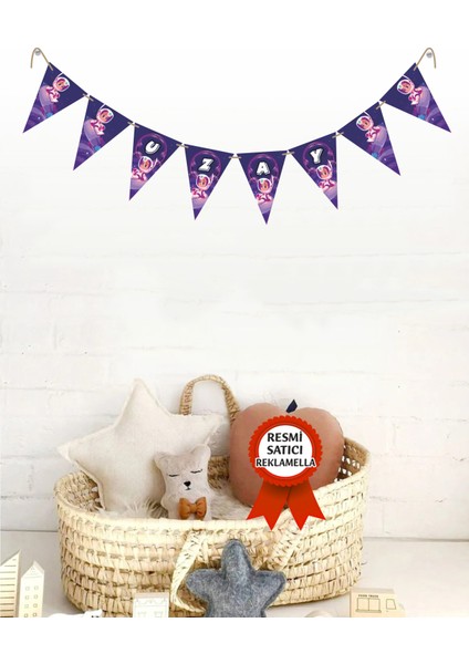 Model 165 Uzay Temalı Kişiye Özel Isimli Yazılı Banner Doğum Günü Süsü Flama Bayrakları fiyatları