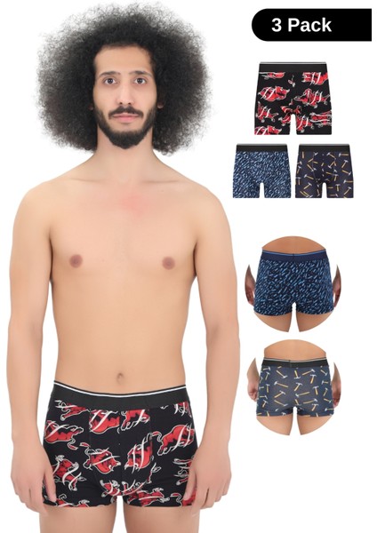 Erkek 3'lü Boxer 1. Sınıf Kumaş Premium Paket Özel Dizayn. Düz Likralı Boxer Şort Çeyizlik Hediyelik