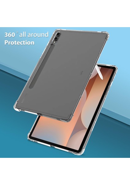 Samsung Galaxy Tab S10 Ultra 14.6 Inc Antishock Köşe Korumalı Sararmaz Şeffaf Shockproof Esnek Kılıf Sm- X920 X926 modelleri