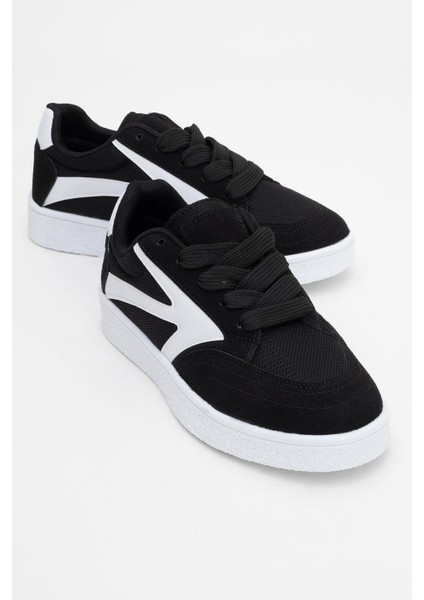 Kadın Anorak Spor Ayakkabı Siyah Beyaz