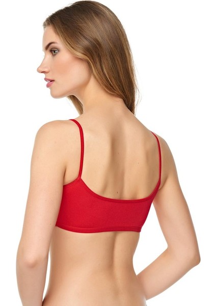 Genç Kız Pedsiz Pamuklu Likralı Yarım Atlet Alıştırma Sütyeni 6'lı Paket indirimleri