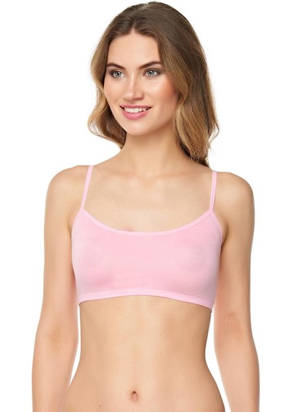 Genç Kız Pedsiz Pamuklu Likralı Yarım Atlet Alıştırma Sütyeni 3'lü Paket fırsatları