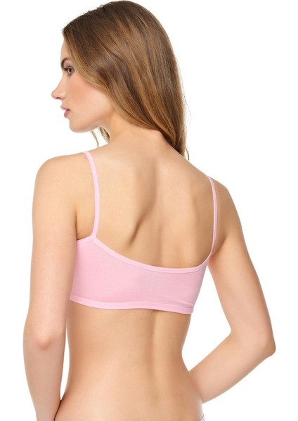 Genç Kız Pedsiz Pamuklu Likralı Yarım Atlet Alıştırma Sütyeni 3'lü Paket indirimleri