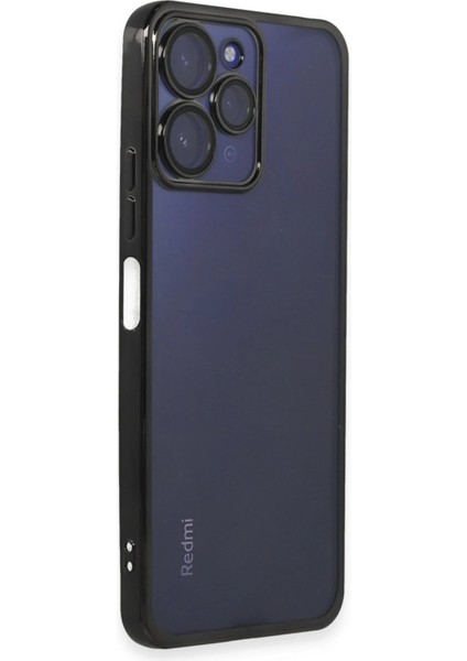 Xiaomi Redmi 12 Kılıf Razer Lensli Silikon - Siyah Ferrg