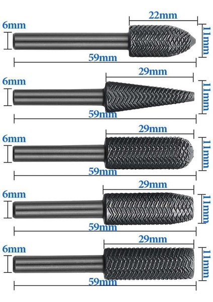 5 Parça Freze Uç Törpü Uç Kalıpçı Taşlama Seti Metal Demir Oyma Zımparalama Ucu Matkap Uyumlu fiyatları