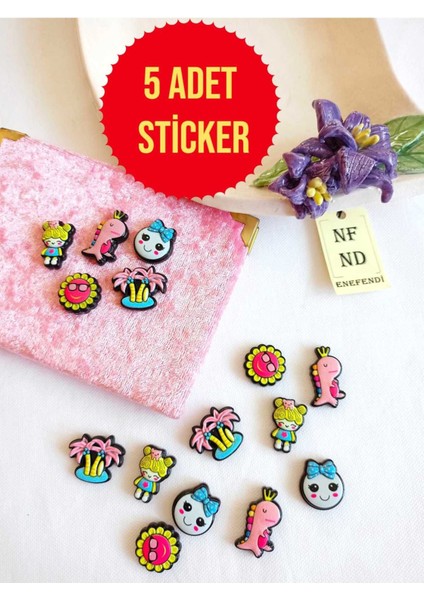 5 Adet Sticker 3D Yapışkanlı Matara Sticker Hediye Oyuncak Desenli Resimdekiler Gelir