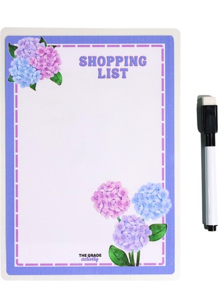 Yaz-Sil Notluk Shopping List Buzdolabı Notluk.manyetik Buzdolabı Notluk.magnetli NOTLUK.21 x 15 cm