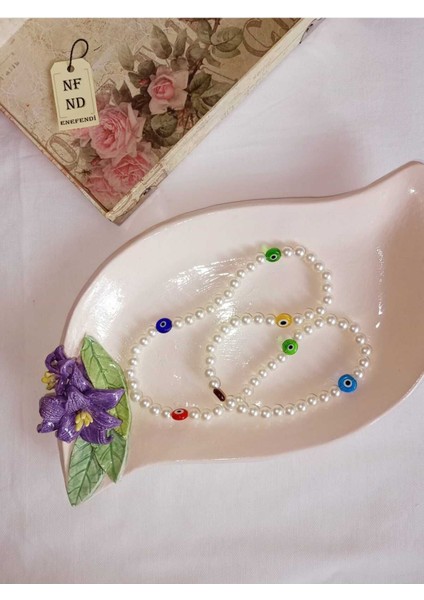 2li Set Inci Kolye Nazar Boncuklu(Cam) ve Bileklik Krem Incili Boncuk Misina Ipli Esnek Hediye indirimleri