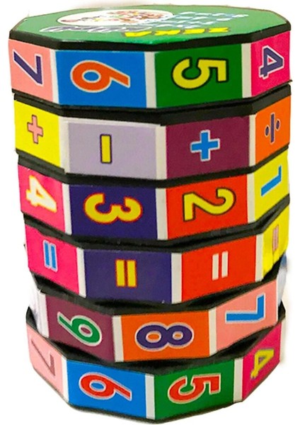 2'li Set Parmak KAYKAY(10CM) ve Matematik Eğitici Küp Dört Işlem Hediye Zeka Küpü Zeka Geliştiren