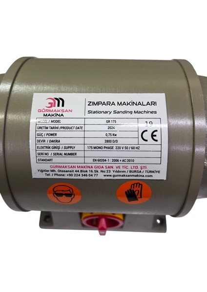 Zımpara Taş Motoru MONOFAZE-175 mm