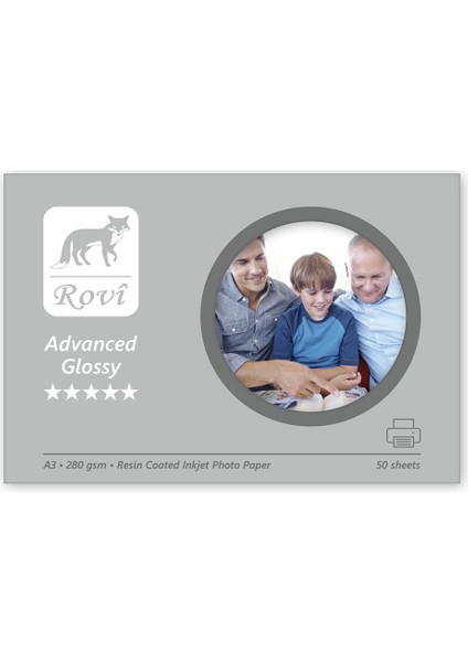Advanced Parlak Fotoğraf Kağıdı - 280Gsm - 50Yp - A3