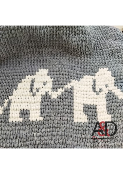Çift Taraflı Bebek Battaniyesi>Ev Tekstili>Bebek Odası>Battaniye>Puffy Battaniye>bebek Hediyesi>Gri-Beyaz Battaniye>A&D HANDMADE>TV Battaniyesi modelleri