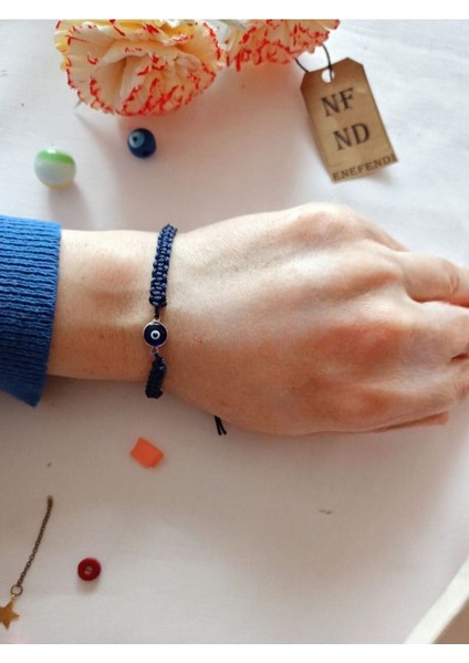 Bileklik Kartlı Nazar Boncuk Hediyelik Makrome Örme Asansörlü Şans Bereket Arkadaş Çocuk Bilekliği fiyatları