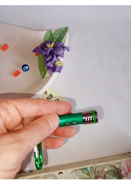 Lazer 3in1 Fener Kırmızı Beyaz ve Yanıp Sönen Işık, Fener 3 Fonksiyonlu Yeşil Renkli