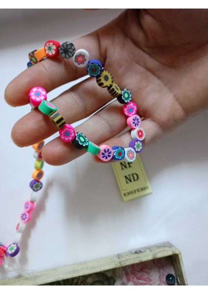 ENEFENDİ 1 Dizi Fimo Boncuk 40 Adet Karışık Renkte Hediye Bileklik Takı Aparatı Delikli 1cm fiyatları
